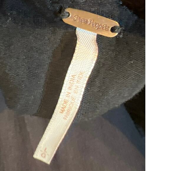 Free People Mohave Embroidered Mini Dress Black sz Large - Picture 7 of 7